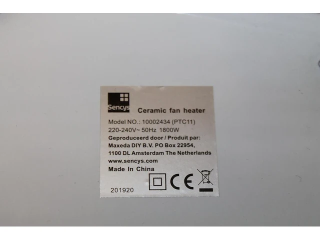 Tafelventilator sencys. - afbeelding 2 van  2