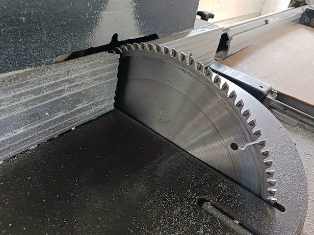 Tafelzaagmachine met aan en afvoerbaan elumatec, ts 161, bouwjaar 1996 - afbeelding 28 van  29