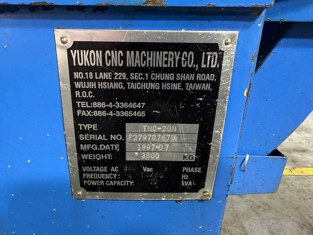 Takang - tnc-20n - cnc lathe - 1997 - afbeelding 21 van  26