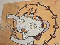 Takashi murakami - lithograaf - ''the wind god'' in nieuwe lijst - afbeelding 3 van  7