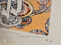 Takashi murakami - lithograaf - ''the wind god'' in nieuwe lijst - afbeelding 4 van  7