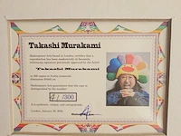 Takashi murakami - lithograaf - ''the wind god'' in nieuwe lijst - afbeelding 7 van  7
