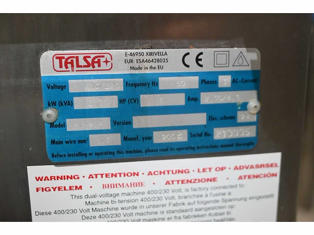 Talsa mix 80 p rvs vleesmeng spiraalkneder - afbeelding 7 van  8