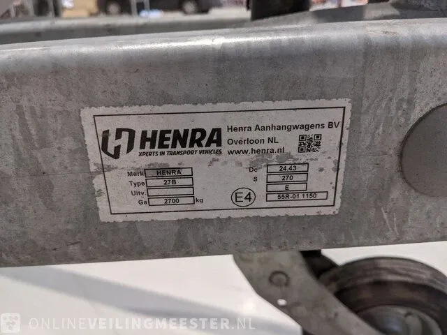 Tandemas aanhangwagen henra, 27b, bouwjaar 2022 - afbeelding 7 van  25