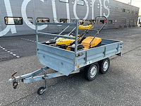 Tandemas aanhangwagen met 3x grasmaaier - afbeelding 1 van  15