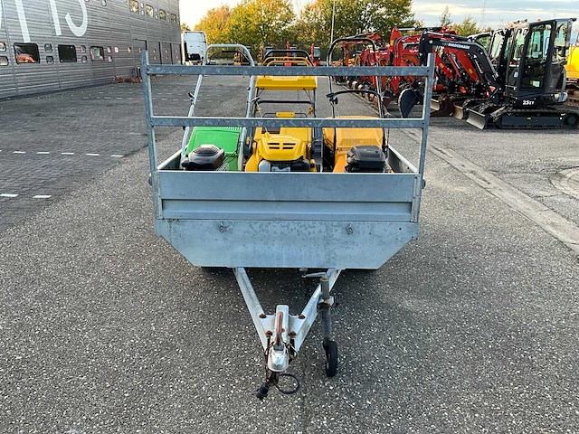 Tandemas aanhangwagen met 3x grasmaaier - afbeelding 14 van  15