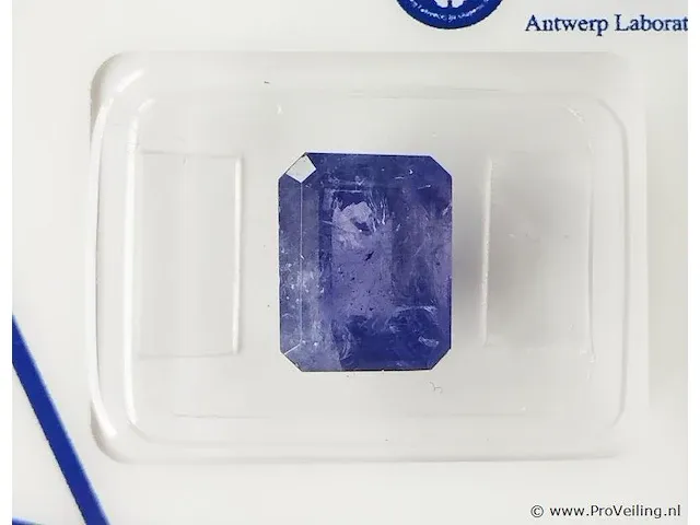 Tanzanite 11.15ct algt certified - afbeelding 1 van  8