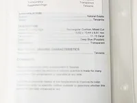 Tanzanite 11.15ct algt certified - afbeelding 7 van  8