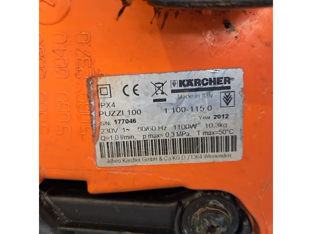 Tapijtreiniger - 230v, kärcher, puzzi 100, 2012 - afbeelding 9 van  9