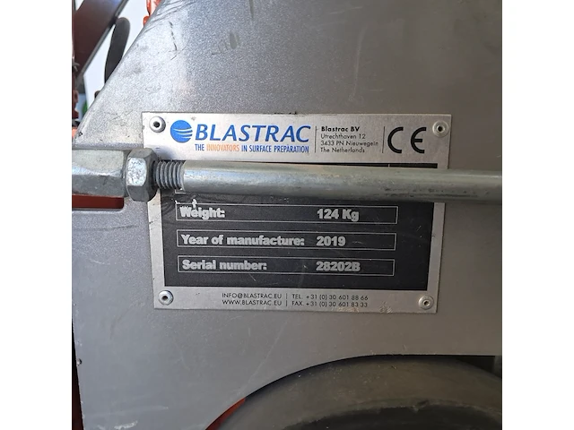 Tapijtstripper zwaar 230v, blastrac, 1-7d, 2019 - afbeelding 9 van  11