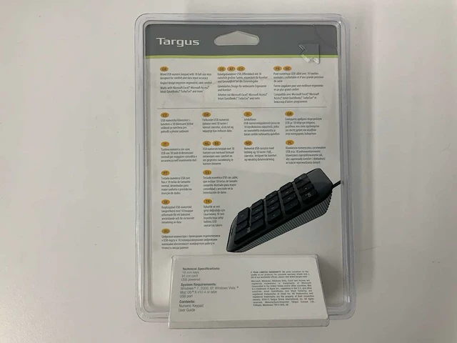 Targus - wired usb numeric keypad (6x) - afbeelding 3 van  3