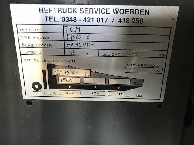 Tcm - fb15-6 - forklift trucks - afbeelding 2 van  10
