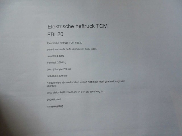 Tcm - fbl20 - vorkheftruck - afbeelding 15 van  16