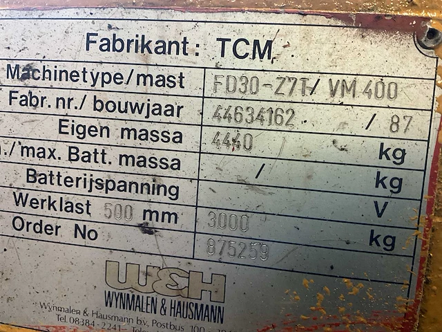 Tcm fd30 vorkheftruck - afbeelding 10 van  18