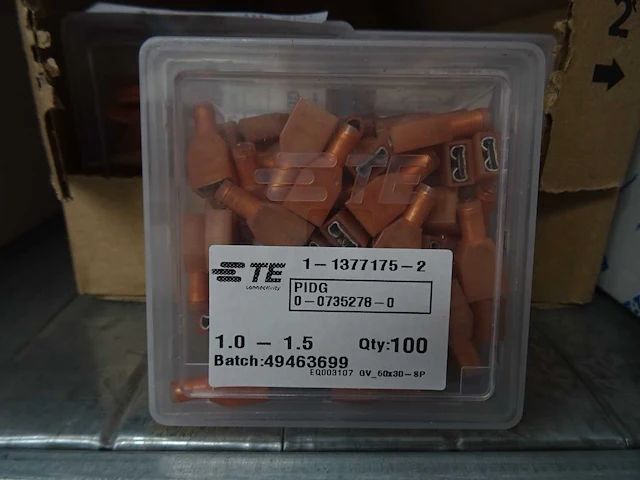 Te - 1-1377175-2 - doos kabelconnectors 100 stuks (20x) - afbeelding 1 van  1