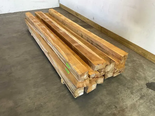 Teak balk 240x11-13.5 cm (6x) - afbeelding 1 van  8