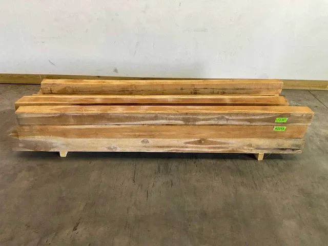 Teak balk 240x11-13.5 cm (6x) - afbeelding 3 van  8