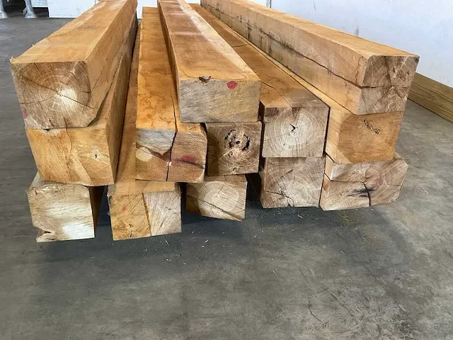 Teak balk 240x11-13.5 cm (6x) - afbeelding 4 van  8