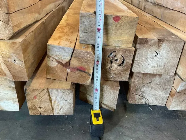 Teak balk 240x11-13.5 cm (6x) - afbeelding 6 van  8