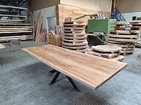Teak boomstam eettafel 280 cm. - afbeelding 3 van  5