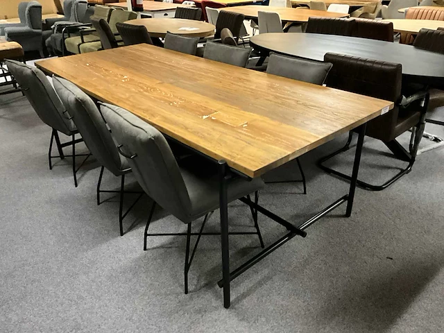 Teak eetkamertafel - afbeelding 2 van  9