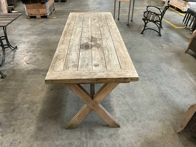 Teak hout large tuintafel - afbeelding 3 van  4