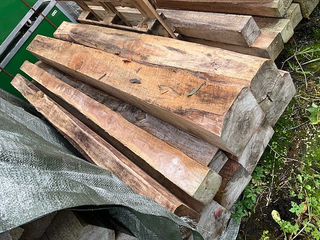 Teak houten - balken (10x) - afbeelding 4 van  5