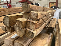 Teak houten - balken (11x) - afbeelding 1 van  4