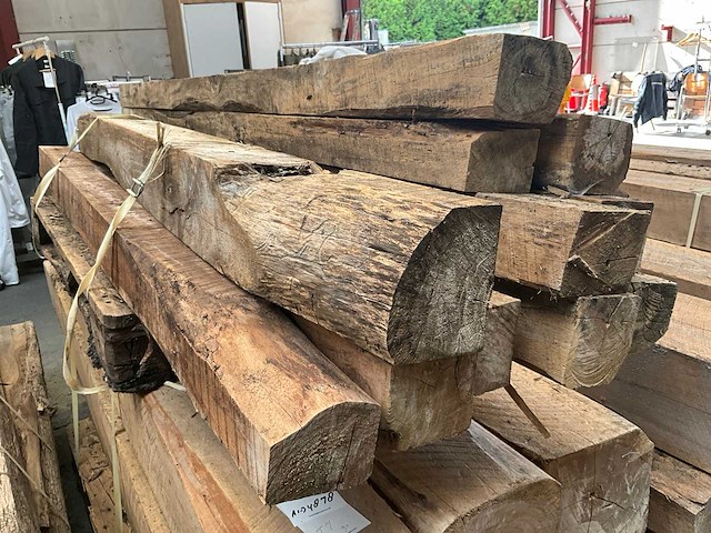 Teak houten - balken (11x) - afbeelding 3 van  4