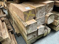Teak houten - balken (12x) - afbeelding 3 van  5