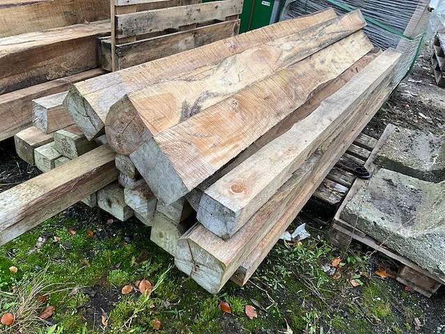 Teak houten - balken (24x) - afbeelding 1 van  4