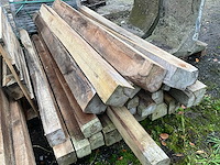 Teak houten - balken (24x) - afbeelding 2 van  4