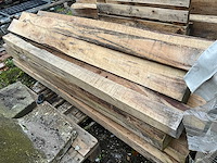Teak houten - balken (24x) - afbeelding 3 van  4