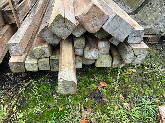 Teak houten - balken (24x) - afbeelding 4 van  4