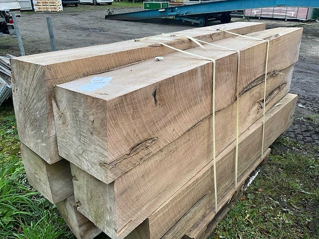 Teak houten - balken (6x) - afbeelding 1 van  5