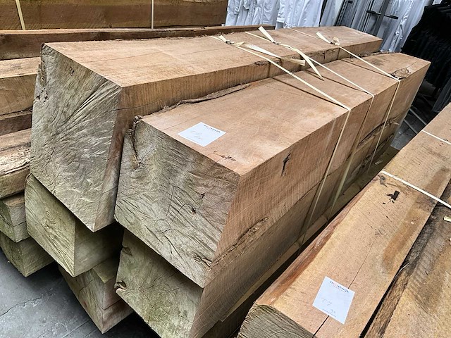 Teak houten - balken (6x) - afbeelding 2 van  5