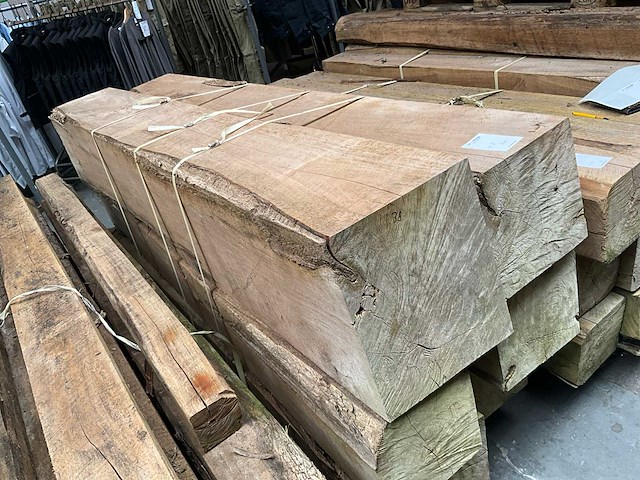 Teak houten - balken (6x) - afbeelding 5 van  5