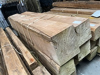 Teak houten - balken (6x) - afbeelding 5 van  5