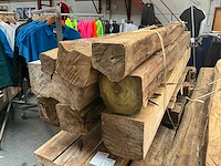 Teak houten - balken (9x) - afbeelding 1 van  4