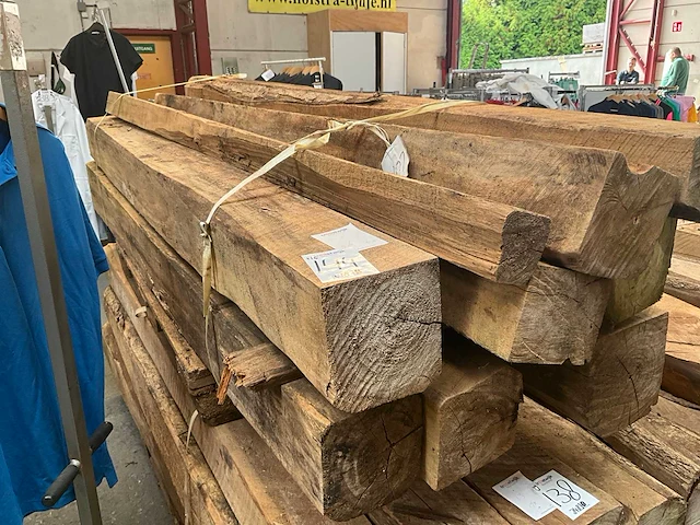 Teak houten - balken (9x) - afbeelding 2 van  4