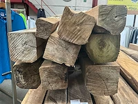 Teak houten - balken (9x) - afbeelding 4 van  4