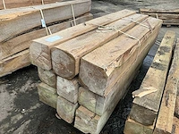 Teak houten - balken (9x) - afbeelding 1 van  5
