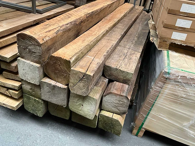 Teak houten - balken - afbeelding 2 van  4