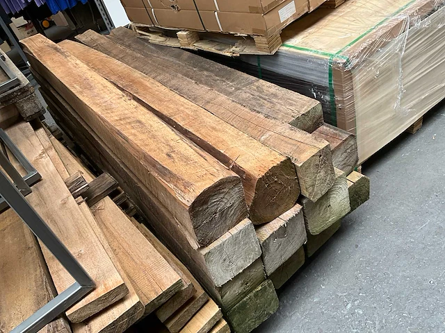 Teak houten - balken - afbeelding 3 van  4