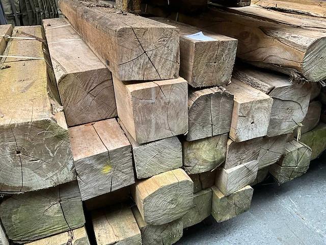 Teak houten - balken - afbeelding 2 van  3
