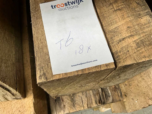 Teak houten - balken - afbeelding 3 van  3