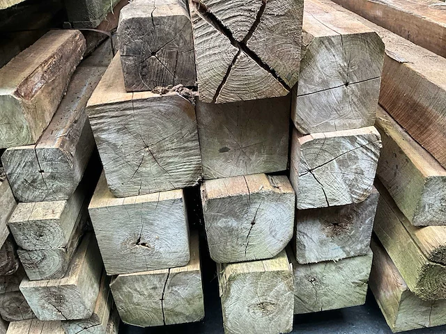 Teak houten - balken - afbeelding 3 van  4