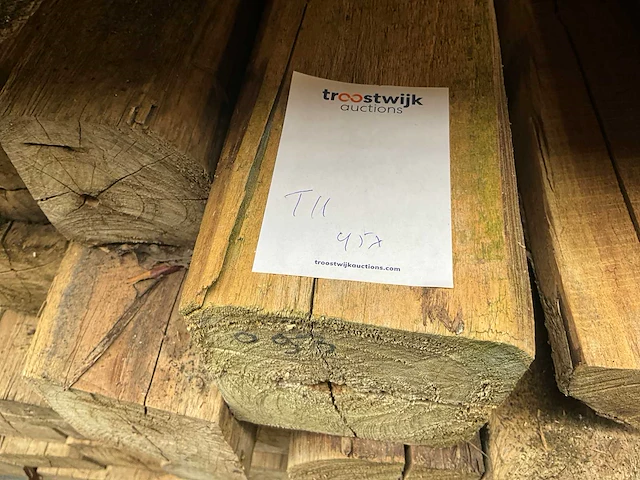 Teak houten - balken - afbeelding 3 van  4