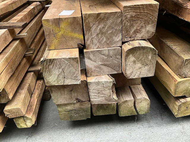 Teak houten - balken - afbeelding 3 van  4