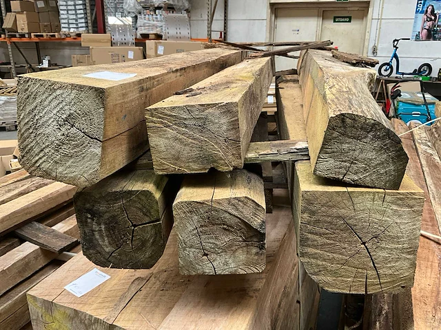 Teak houten - balken - afbeelding 2 van  3